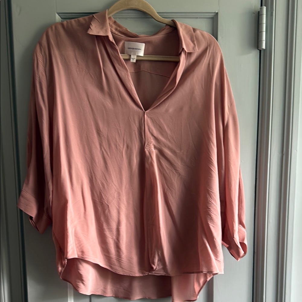 Lavender Brown Blush Pink Blouse